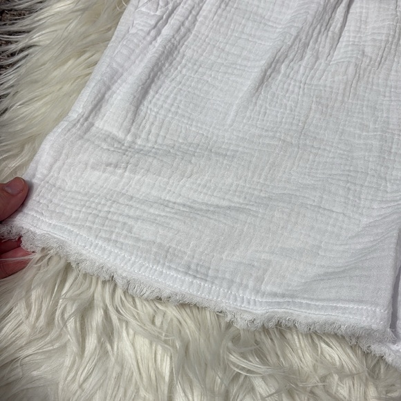 NWT DKNY White Gauze Pull On Shorts Size S 100% Cotton - Picture 3 of 11